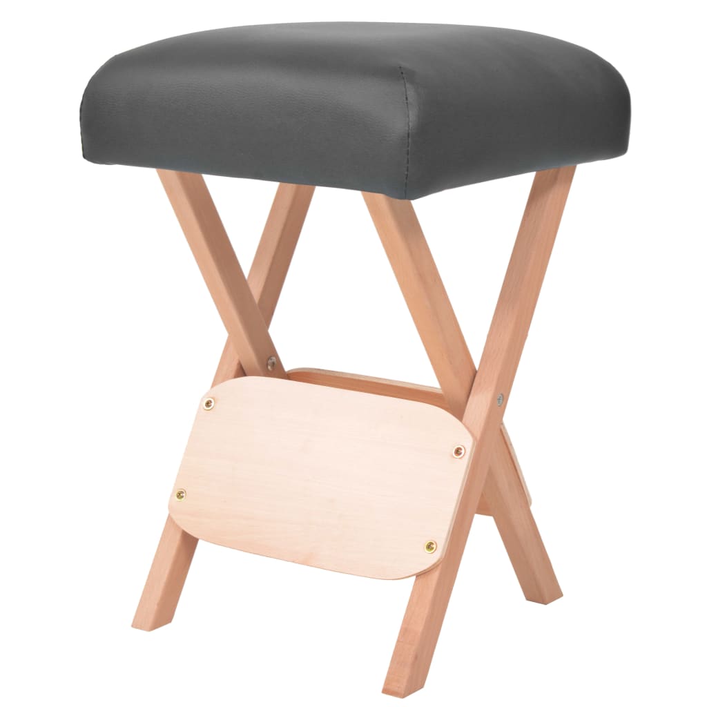 vidaXL Folding Massage Stool with 4.7" Thick Seat Folding Therapist Stool