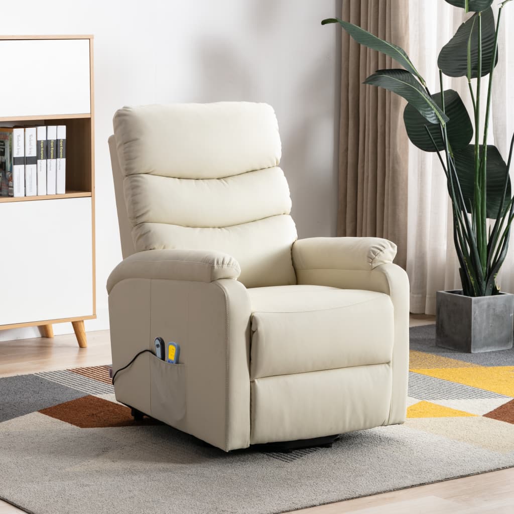 vidaXL Power Lift Recliner Lift Chair for Home Theater Cinema Faux Leather