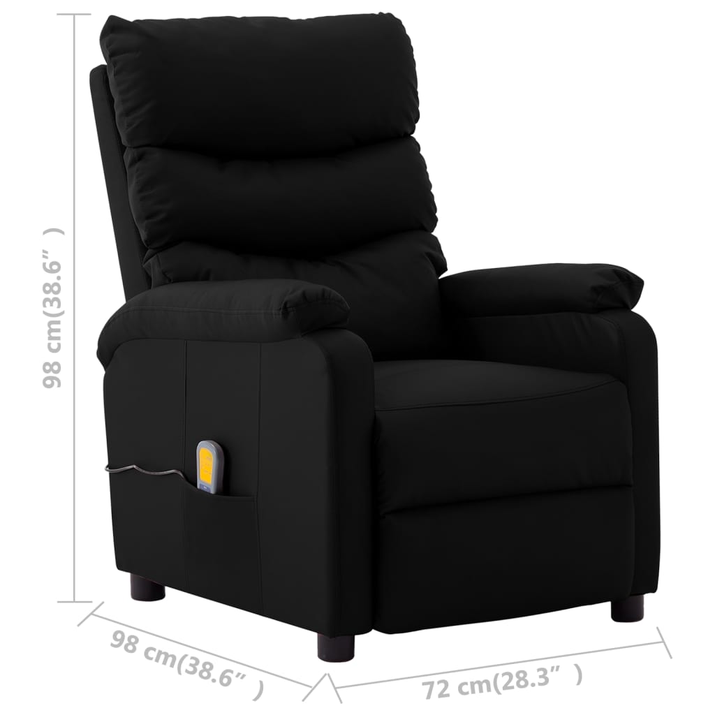 vidaXL Massage Chair Massaging Recliner Sleeper Chair for Elderly Faux Leather